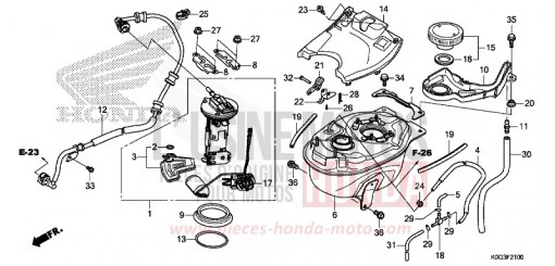 RESERVOIR A CARBURANT/POMPE A CARBURANT C125AK de 2019